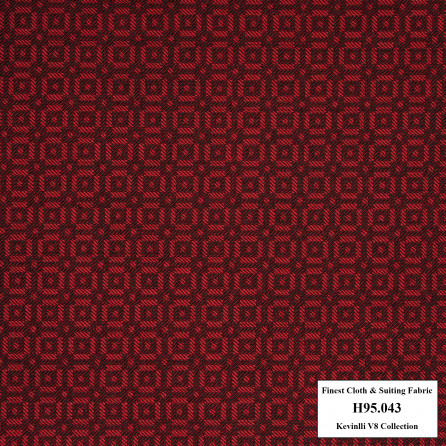 H95.043 Kevinlli V8 - Vải Suilt 90% Wool - Đỏ họa tiết